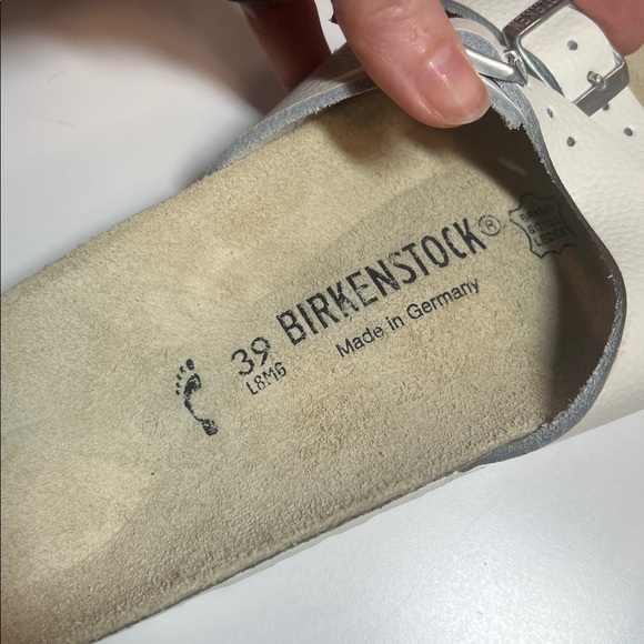 Birkenstock White Leather Sandals size 8 - Picture 7 of 7